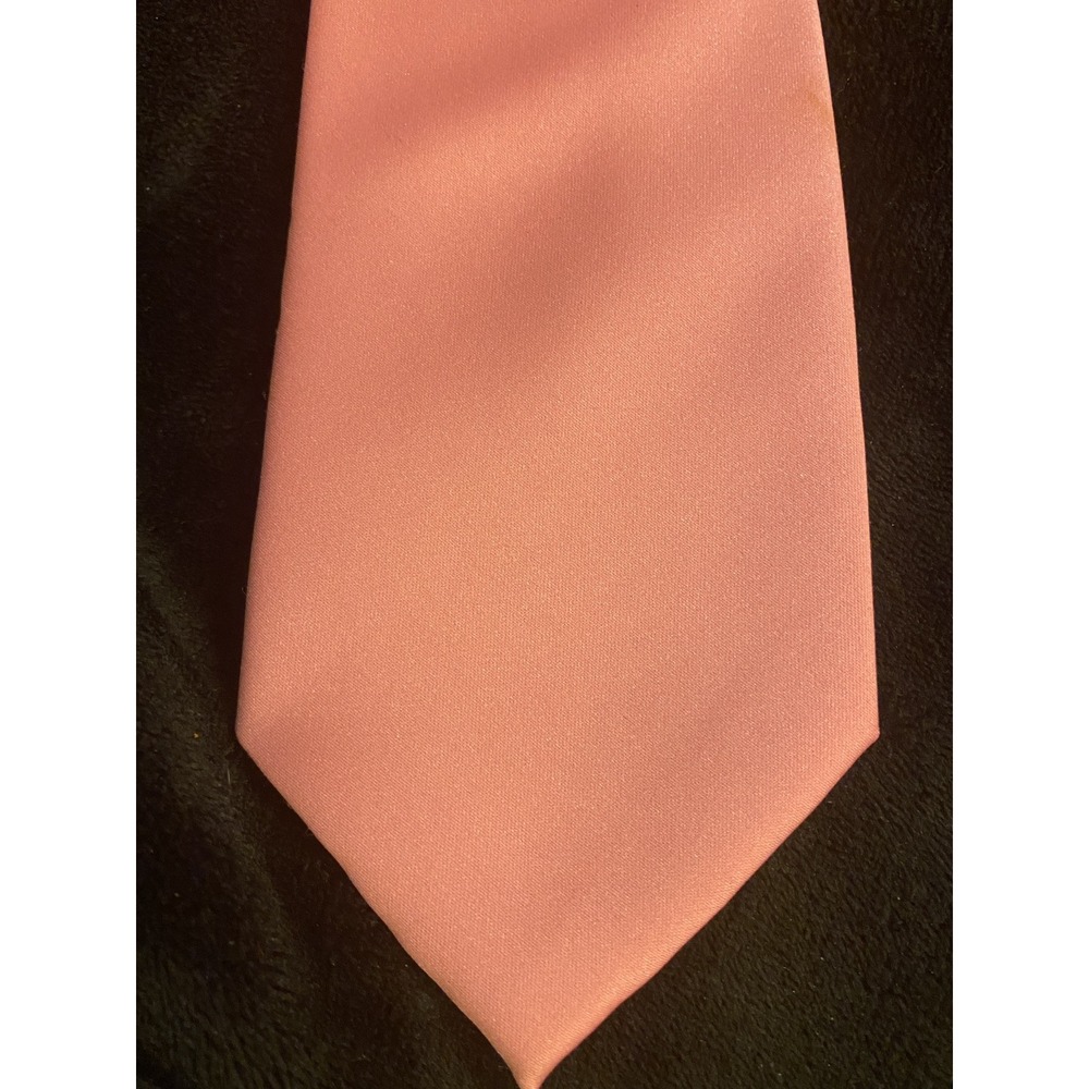 Tiemart Men's Dress Tie 3.1 in Solid Pink Color Classic Neck Tie Necktie Formal